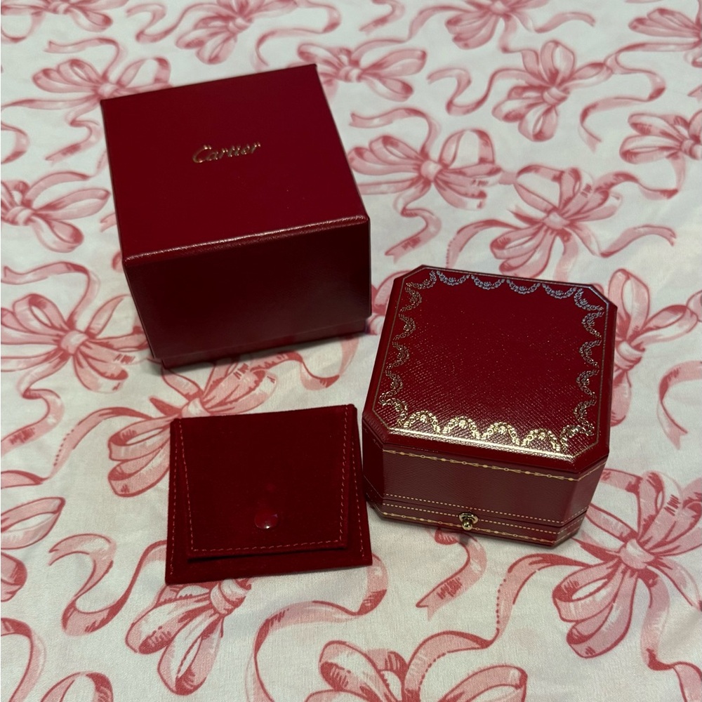 Cartier Luxurious Red Box and Pouch Set